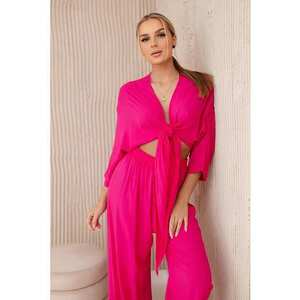 Set de bluza cu prindere frontala si pantaloni - imagine