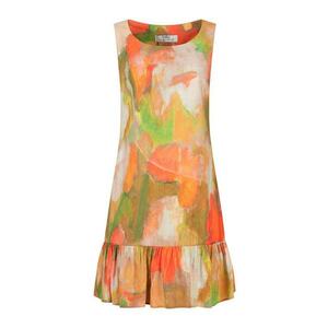 Rochie fara maneci cu imprimeu abstract imagine
