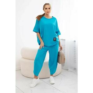 Set de bluza cu maneca scurta si pantaloni - imagine