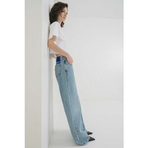 Blugi relaxed fit cu talie medie imagine