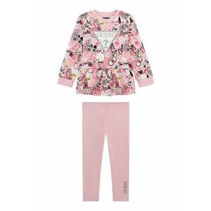 Set de bluza cu model si colanti cu logo stralucitor - 2 piese imagine