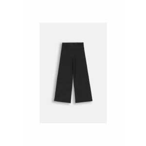 Pantaloni copii - colanti evazati - negru - bumbac imagine