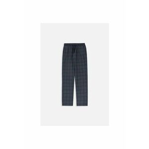 Pantaloni in carouri cu buzunare laterale - Bleumarin - imagine