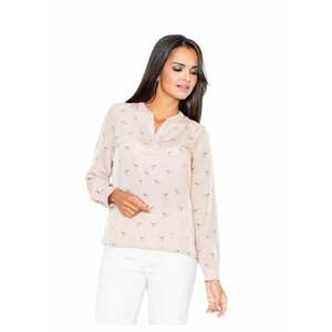 Camasa eleganta M254 fara guler - motiv animale - roz - poliester imagine