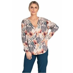 Bluza de vara cu decolteu in V - model floral imagine