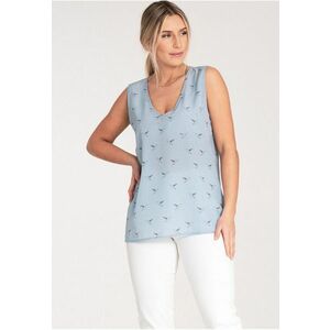 Bluza dama - Fara maneci - Poliester - Albastru imagine