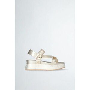 Sandale wedge de piele ecologica imagine
