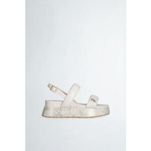 Sandale wedge de piele ecologica imagine