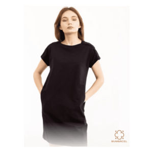 Rochie neagra cu maneca scurta pentru dame imagine