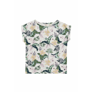 Tricou cu imprimeu tropical - imagine