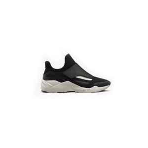 Pantofi sport slip-on din plasa cu detalii din piele - imagine