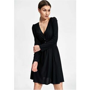 Rochie de seara M861 - neagra - maneci lungi - poliester - eleganta imagine