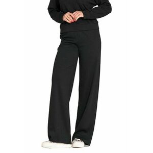 Pantaloni dama - tricot/elastan - negru - imagine