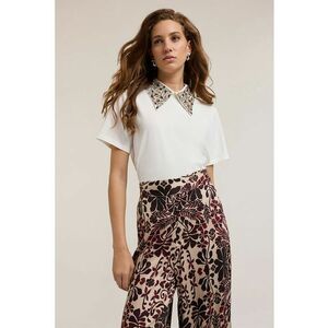 Bluza cu maneci scurte si guler cu strasuri imagine