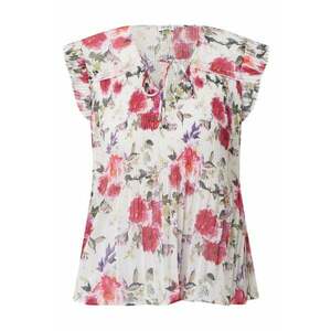 Bluza plisata cu imprimeu floral - imagine