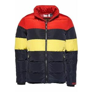 Geaca de iarna cu puf si design colorblock imagine