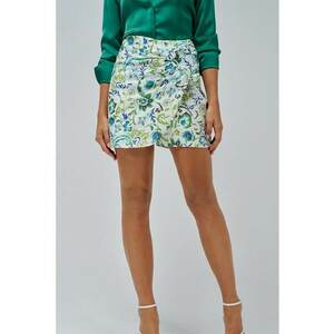 Fusta-pantalon din amestec de in cu imprimeu floral imagine