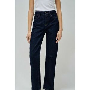 Blugi din denim cu croiala ampla imagine