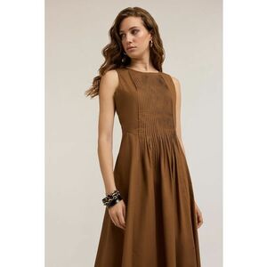 Rochie midi evazata din bumbac imagine
