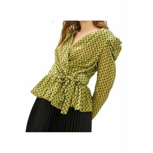 Bluza cu imprimeu si decolteu petrecut imagine