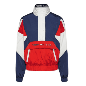 Jacheta colorblock cu guler inalt - imagine