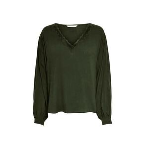 Bluza de dama Jasmine cu decolteu in V - kaki - S - imagine