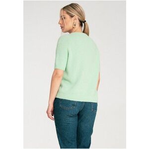Pulover dama - verde menta - maneca scurta - tricot - imagine