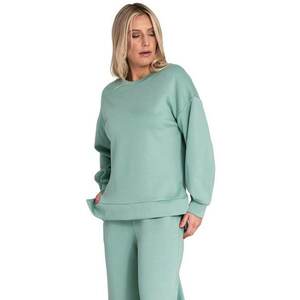 Hanorac dama bumbac/elastan - croi lejer - verde menta - imagine