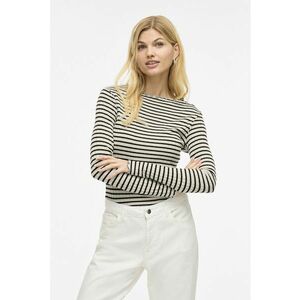 Bluza slim fit cu model in dungi si decolteu barcuta imagine