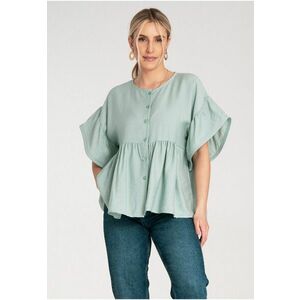 Bluza dama - menta - croi lejer - bumbac - imagine