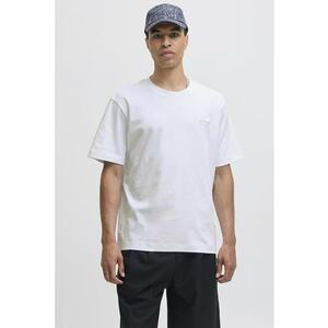 Tricou din bumbac cu decolteu la baza gatului imagine