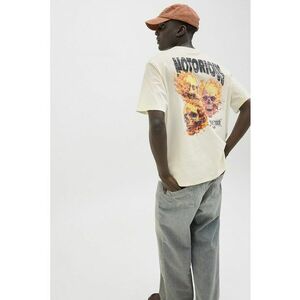 Tricou lejer de bumbac cu imprimeu grafic si text imagine