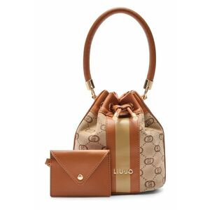 Geanta crossbody de piele ecologica si material textil cu logo imagine