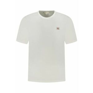 Tricou barbati - cu logo - din bumbac - Regular fit - Alb - imagine