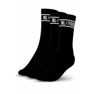 Set de sosete lungi unisex cu banda logo - 3 perechi imagine