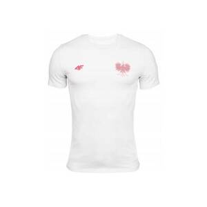 Tricou sport barbati - Cu logo imprimat - Bumbac/Spandex - Alb imagine