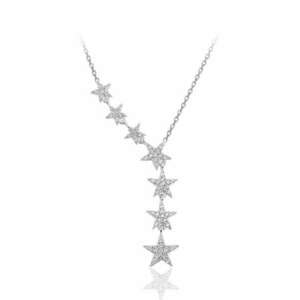 Colier de argint veritabil cu zirconia imagine