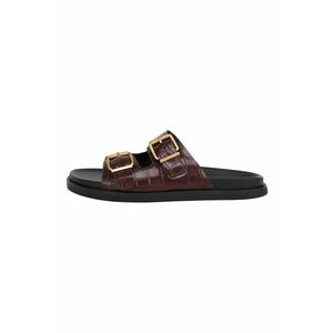 Papuci din piele cu aspect de piele de crocodil imagine