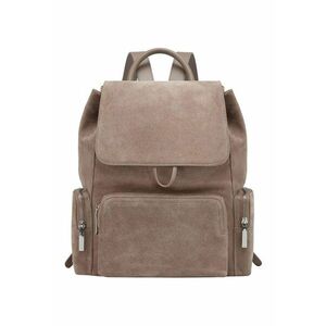 Rucsac de piele intoarsa cu buzunare cu fermoar imagine