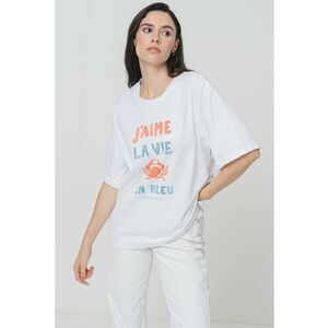 Tricou lejer cu design text Welby imagine