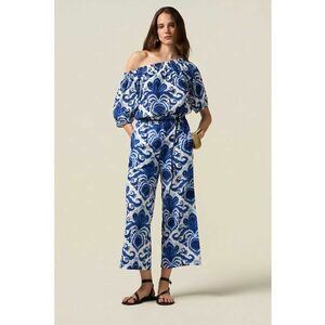 Pantaloni ampli crop cu model imagine