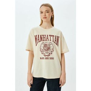 Tricou cu imprimeu si maneci cazute imagine