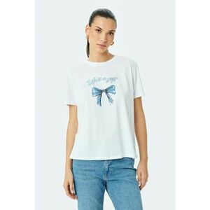 Tricou din bumbac cu imprimeu cu funda imagine
