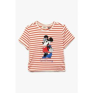 Tricou cu model in dungi si imprimeu cu Mickey Mouse imagine
