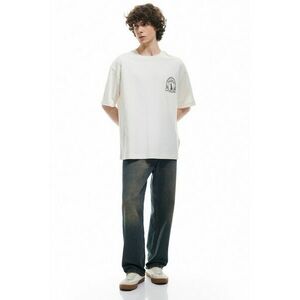 Tricou supradimensionat cu imprimeu grafic pe spate imagine