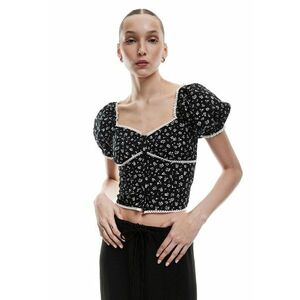 Bluza crop cu maneci bufante imagine