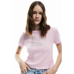 Tricou tricotat fin cu strasuri imagine