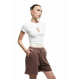 Pantaloni scurti cu buzunare laterale si talie inalta imagine