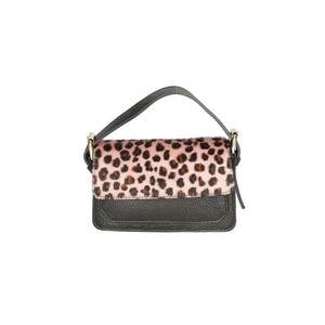 Geanta crossbody de piele si piele cu par scurt imagine