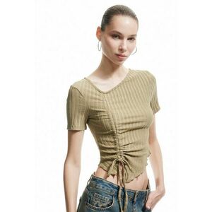Bluza crop cu maneci scurte imagine